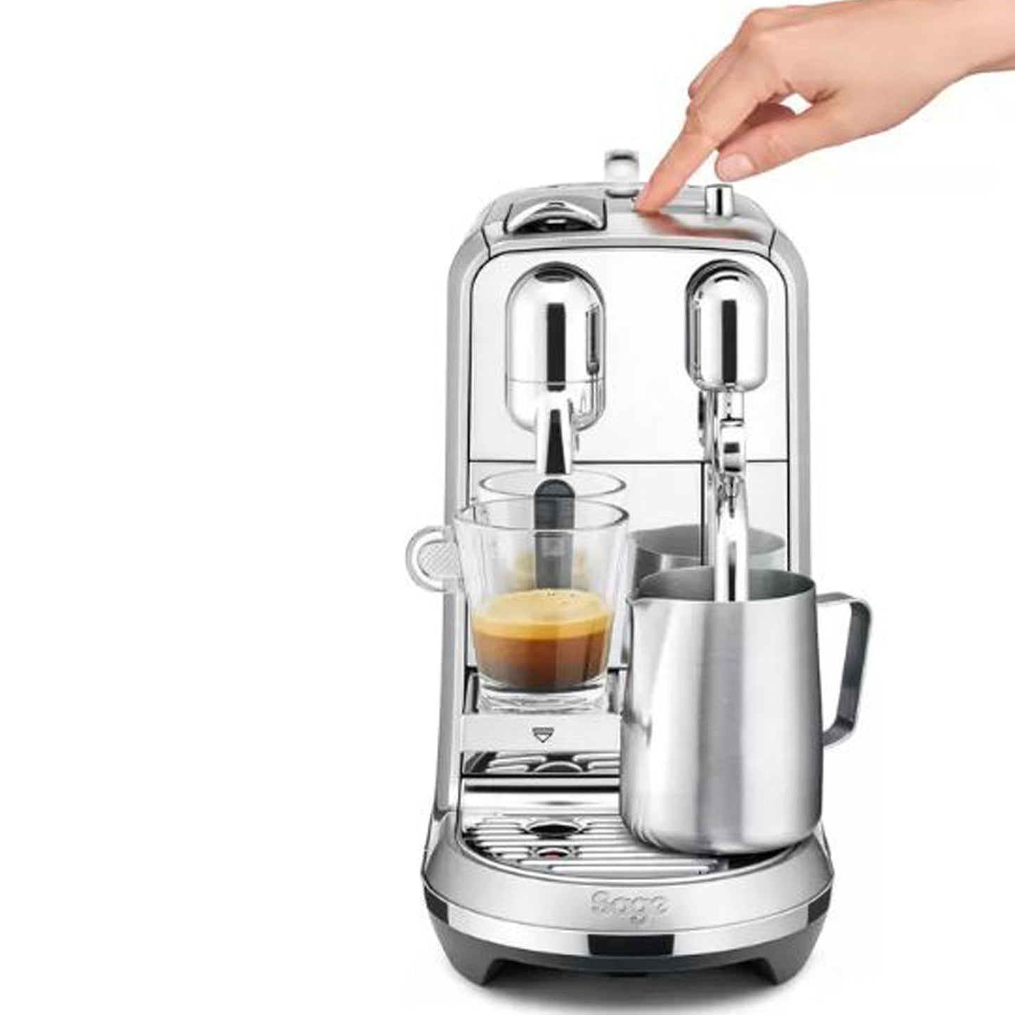 Nespresso by Sage Creatista Plus Capsule Coffee Machine in Brushed Stainless Steel BNE800BSS