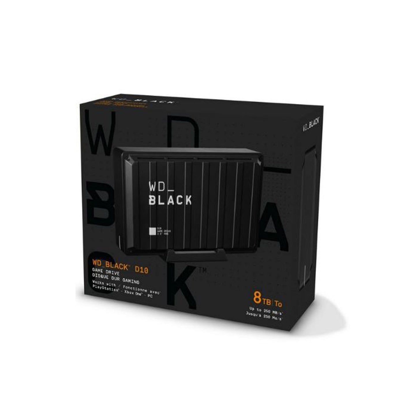 WD _BLACK D10 External Game Drive - 8 TB, Black