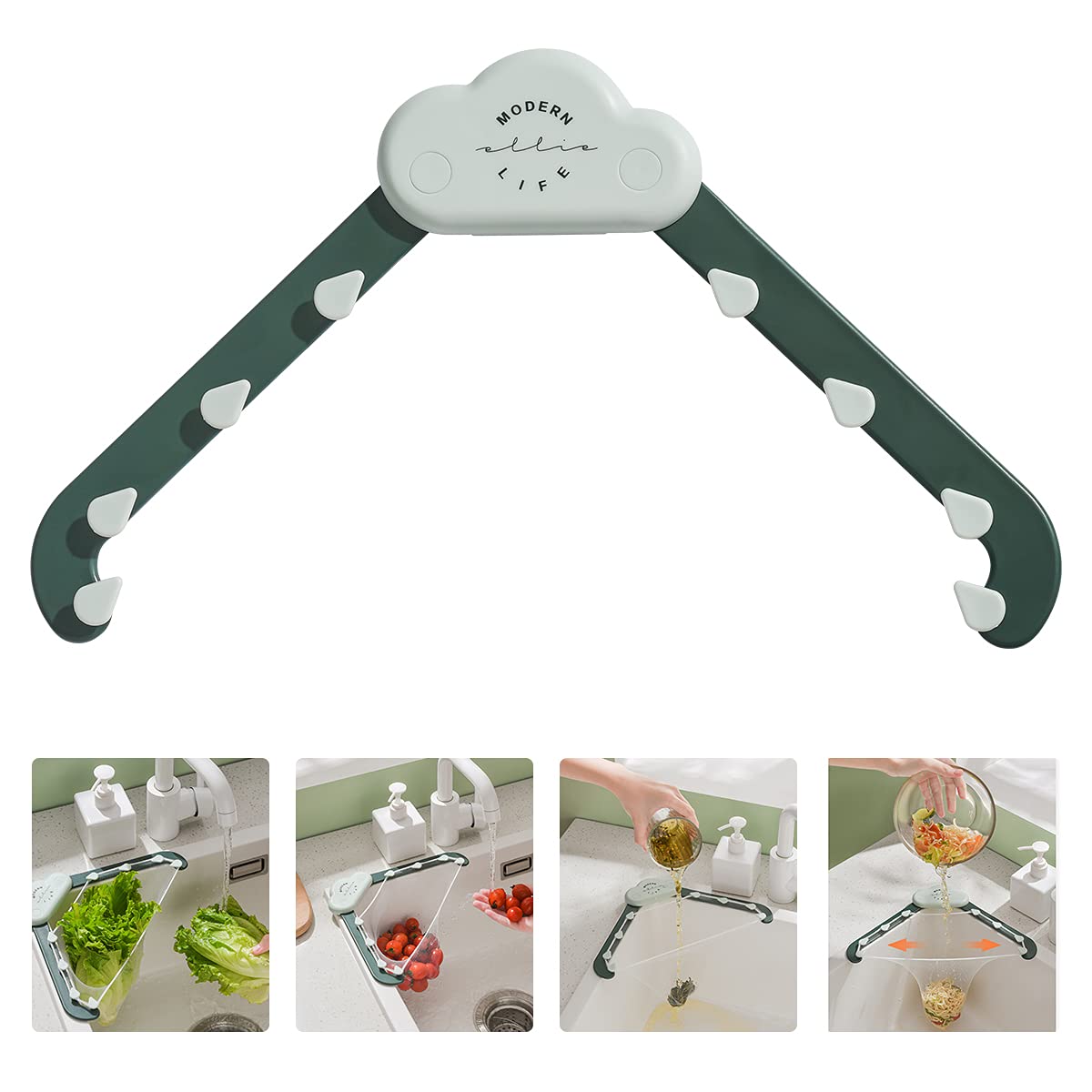 Triangular Cloud Sink Drain Rack Kitchen Garbage Filter Screen Dish