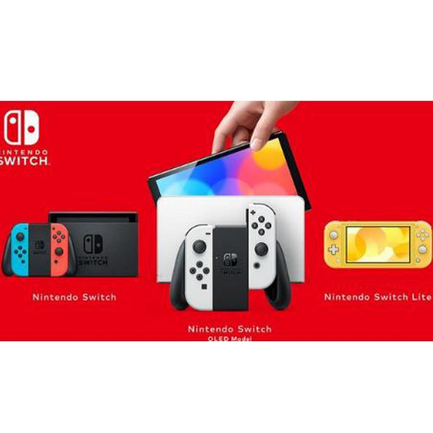 NINTENDO Switch OLED, FIFA 23 & 256 GB Memory Card Bundle - Neon Red & Blue