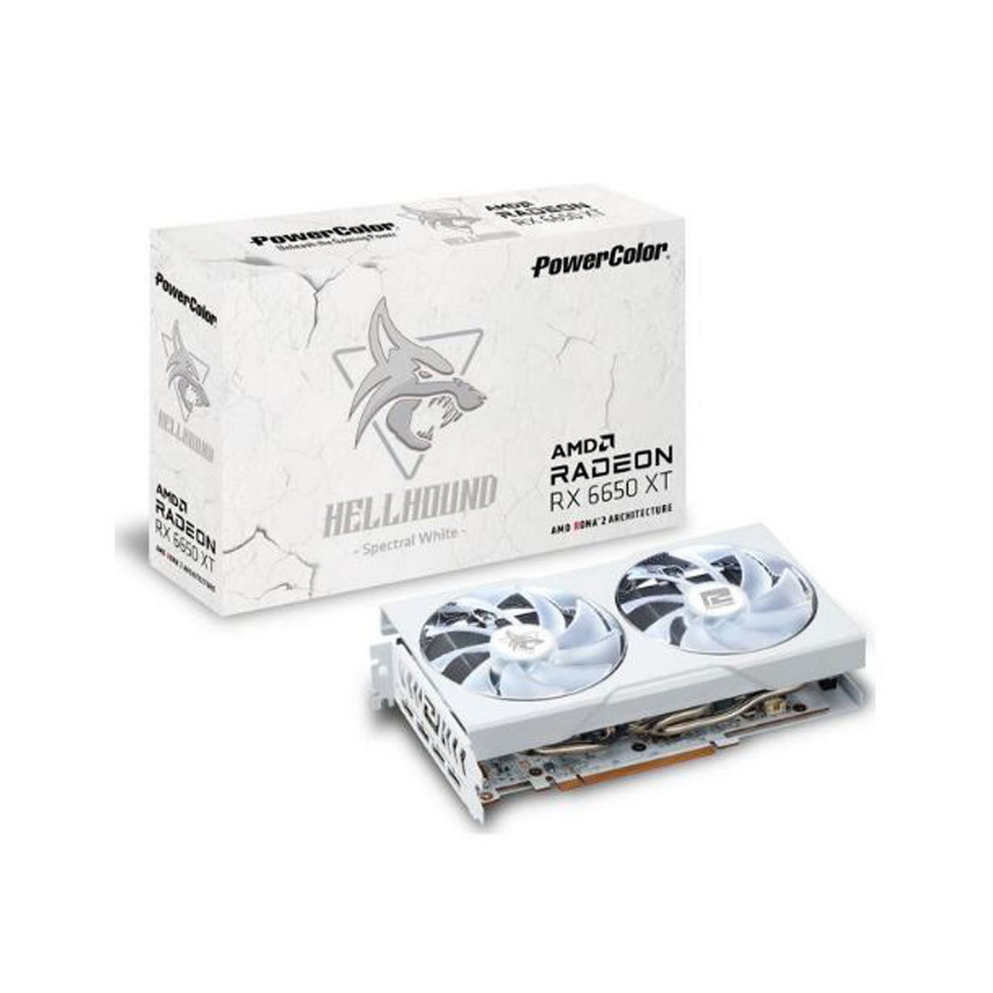 POWERCOLOR Radeon RX 6650 XT 8 GB Hellhound White Graphics Card