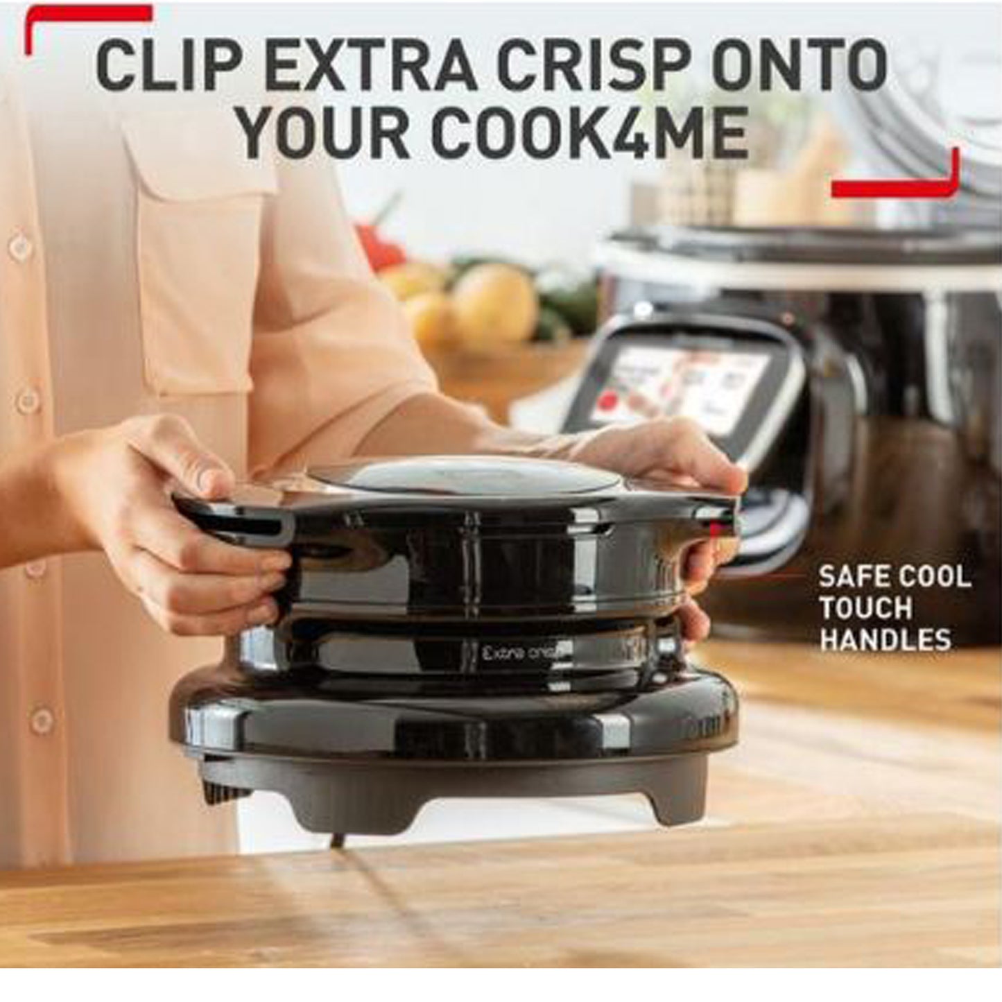 TEFAL Extra Crisp EY150840 Digital Air Fryer Lid – Black